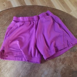 Purple athletic sporty shorts